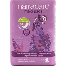 Natracare Maxi Regular Hijyenik Ped 14'lü Cilt Dostu Üst Yüzey ile Konforlu Kullanım