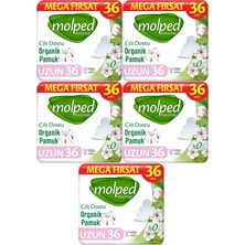 Molped Pure&Soft Uzun Hijyenik Ped 180 Adet Cilt Dostu Özellikte Mega Paket