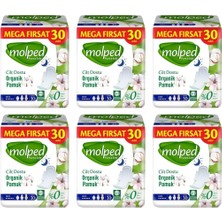 Molped Pure&Soft 30LU X6PK 180 Adet Hijyenik Pedler Sızıntı Önleyici Teknoloji ile Gün Boyu Konfor