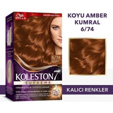 Wella Koleston Koleston Supreme Kit Saç Boyası 6/74 Koyu Amber Kumral