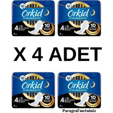 Orkid Ultra Hijyenik Ped Gece Ekstra 6'lı x 4 Adet