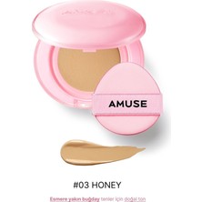 Dew Power Vegan Cushion Spf 50 Pa (Korendy) Centella Ve Peptitli Parlak Bitişli 15g #03 Honey
