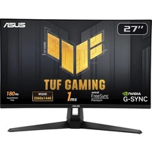 Yenilenmiş Asus Tuf Gaming VG27AQ3A 27 Inç 180Hz 1ms Wqhd Adaptive Sync Fast IPS Gaming Monitör