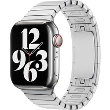 Koso Gentleman Serisi Gümüş Apple Watch Metal Kordon