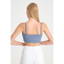 Halter Yaka Crop Top - %100 Pamuk, Yazlık Şık Tasarım