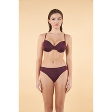 Estiva Ince Askılı Kaplı Bikini Takımı - Mürdüm