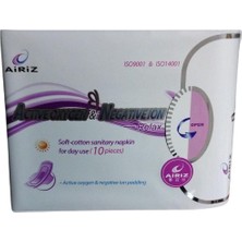 Airiz Hijyenik Pedler 10'lu Active Oxygen & Negative Ion Konforlu Kullanım İçin