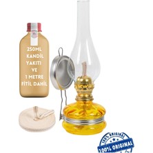 Sözen Klasik Nostaljik Gaz Lambası Vintage 33CMX14CM 250ML Kandil Yakıtı 1m Fitil