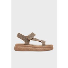 Guess Lode Taşlı 4g Logolu Kalın Taban Cırtlı Sandalet FLJLD2FAL03 Bayan Sandalet Fljld2 FAL03 Beıbr