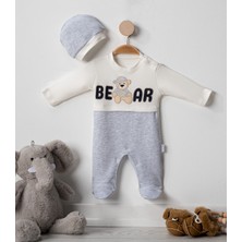 Annora Baby Şapkalı Bear Erkek Bebek Tulumu