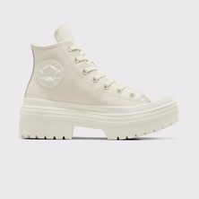 Converse Chuck Taylor All Star Kadın Bej Deri Platform Sneaker Lugged Heel Taban Tipi