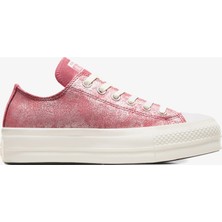 Converse Chuck Taylor All Star Lift Kadın Pembe Süet Platform Sneaker