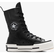 Converse Chuck 70 Plus Unisex Siyah Deri Platform Sneaker