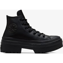Converse Chuck Taylor All Star Lugged Heel Waterproof Kadın Siyah Deri Platform Sneaker