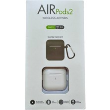 Subzero SW23 AIRPods2 Bluetooth Kulaklık | Beyaz Kılıf , Kablosuz Mikrofonlu, Dokunmatik Kontrol