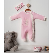 Annora Baby Çizgili Tavşancık Kız Bebek Tulumu