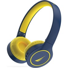 H120 Stereo Kablosuz Bluetooth Mikrofonlu Kulaküstü Kulaklık Navy Sarı