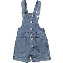 Kız 7/11 Yaş Önden Düğmeli Şortlu Slopet