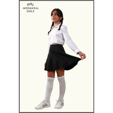 Miss Maral Siyah Yüksek Bel Şortlu Etek Skirt With Shorts 1101