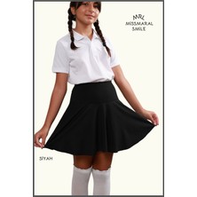 Miss Maral Siyah Yüksek Bel Şortlu Etek Skirt With Shorts 1101