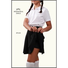Miss Maral Siyah Yüksek Bel Şortlu Etek Skirt With Shorts 1101