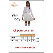 Miss Maral Beyaz Yüksek Bel Şortlu Etek Skirt With Shorts 1101