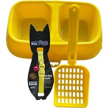 Kedi Mama Kabı - Kum Küreği - Tasma Set