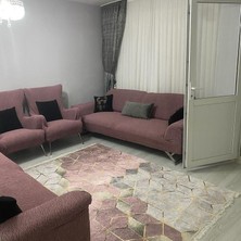 Baqdo Jakarlı Çubuk, Düz Desen 3+3+1+1 Lastikli Koltuk ,kanepe ,çekyat Örtüsü ,kılıfı Esnekli 3311 Takımı