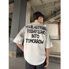 Echo Your Agtıons Spreyli T-Shirt - Beyaz