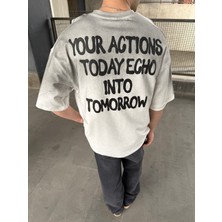 Echo Your Agtıons Spreyli T-Shirt - Beyaz