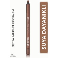 Flormar Işıltılı Kalıcı Göz Kalemi (Bakır) - Extreme Tattoo Gel Pencil - 001 Glitzy Brown - 8682536028837