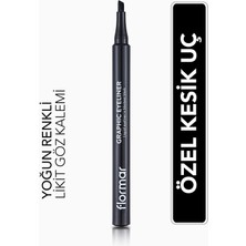 Flormar Kesik Uçlu Grafik Göz Kalemi (Siyah) - Graphic Eyeliner - 001 Black - 8690604478507