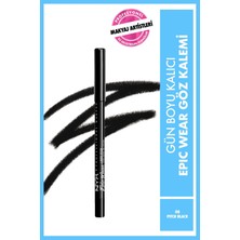 NYX Professional Makeup Epic Wear Göz Kalemi Pitch Black Siyah Renkli Kalıcı Özellikli