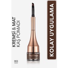 Flormar Yoğun Pigmentli Kalıcı Kaş Pomadı - Brow Pomade - 003 Brown - 8690604572205