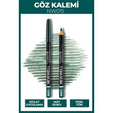 New Well Göz Kalemi NW015 Yeşil Ton Mat Doku Kolay Uygulama ile Pürüzsüz Görünüm