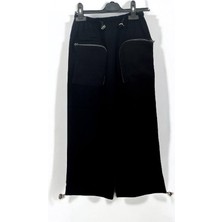 Zekids Kız Çocuk Mevsimlik  Beli Lastikli Paçaları Stoper Pantolon