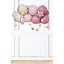 Pembe Uzay Konsept Balon Zinciri Seti