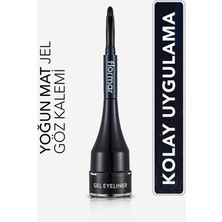 Flormar Özel Fırça Başlıklı Yoğun Pigmentli Mat Jel Eyeline -Gel Eyeliner-02 OCEANBLUE-8690604591886