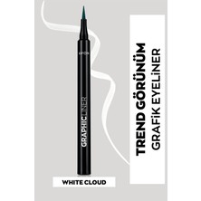 Avon White Cloud Keskin Uçlu Likit Eyeliner Grafik Tasarım ile Uzun Süre Kalıcı Etki