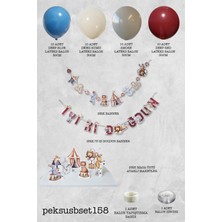 Sirk Konsept Bannerlı Panolu Doğum Günü Balon Zinciri Seti