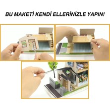Kendin Yap Minyatür Dubleks Maket Ev – LED Işıklı Ahşap Kendin Yap Hobi Seti | DIY Minyatür Ev Kiti