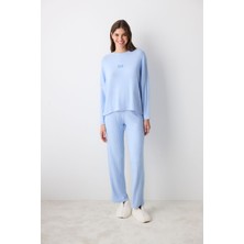 Penti Rain Mavi Pantolon Pijama Takımı