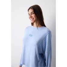 Penti Rain Mavi Pantolon Pijama Takımı