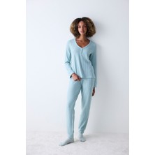 Penti Soft Açık Yeşil Pantolon Pijama Takımı