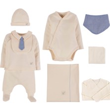 Idil Baby Organik Erkek Bebek Hastane Çıkışı  8'li Set