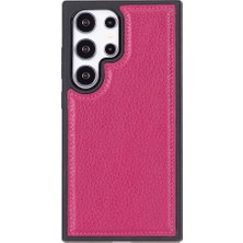 Samsung Galaxy S24 Ultra Uyumlu Deri Arka Kapak Gül Kurusu