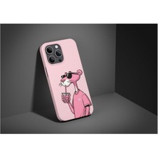 Softcase Pembe Panter iPhone Tüm Modellere Uyumlu Kılıf iPhone 6,7,8,x,11,12,13,14,15,16 Plus