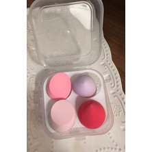 Trendy Chic Pembe Tonları 4'lü Plastik Kutulu Makyaj Sünger Seti