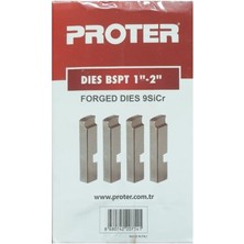 Proter Yeni Ürün Sertleştırılmış Çelik Yedek Pafta Tarak 1''-2'' 4'lü Set