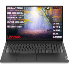 V15 G4 Abp Amd Ryzen 7 7730U 16 GB 512 GB SSD 15,6" Fhd Freedos 82YY0012TR 165